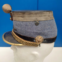 Casque militaire - shako d'officier français, régiment de hussards, fin du XIXe siècle.