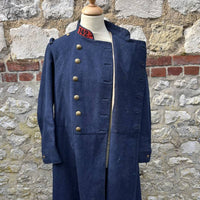 Capote de troupe d'infanterie, modèle 1877, en drap gris de fer bleuté