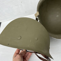 Casque américain USM1 à pontets fixes en cuir marron