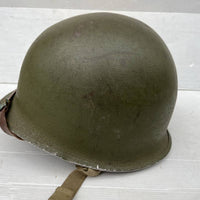 Casque américain USM1 à pontets fixes en cuir marron