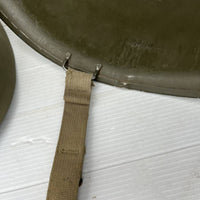 Casque américain USM1 à pontets fixes en cuir marron