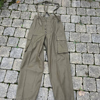 Pantalon Parachutiste Mdle 1947 et bretelles toile verte