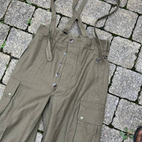 Pantalon Parachutiste Mdle 1947 et bretelles toile verte
