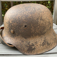 Ancien Casque Camoufle Allemand - 2ème Guerre