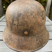 Ancien Casque Camoufle Allemand - 2ème Guerre
