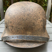 Ancien Casque Camoufle Allemand - 2ème Guerre