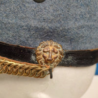 Casque militaire - shako d'officier français, régiment de hussards, fin du XIXe siècle.