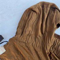 Cagoule navigant Mdle 'Chauffant' soie marron