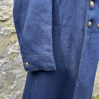 Capote de troupe d'infanterie, modèle 1877, en drap gris de fer bleuté