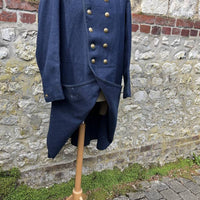 Capote de troupe d'infanterie, modèle 1877, en drap gris de fer bleuté