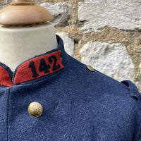 Capote de troupe d'infanterie, modèle 1877, en drap gris de fer bleuté