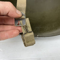 Casque américain USM1 à pontets fixes en cuir marron