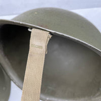Casque américain USM1 à pontets fixes en cuir marron