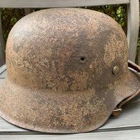 Ancien Casque Camoufle Allemand  - 2ème Guerre